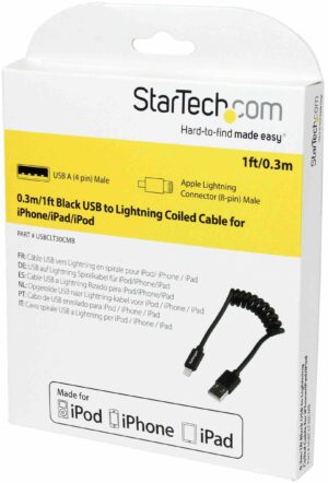 Startech-USBCLT30CMB-black-cable-Compatible